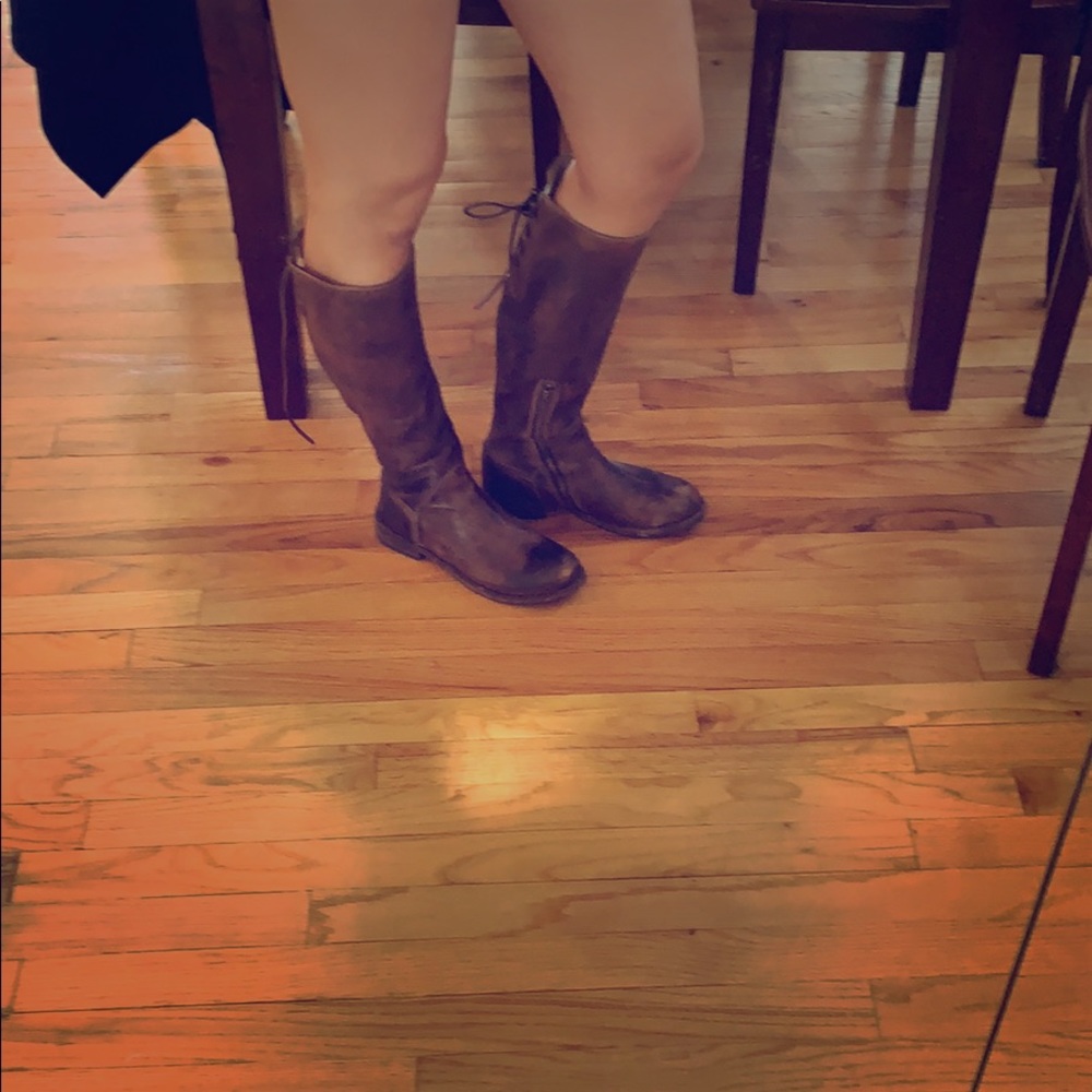 Free people brown leather boots